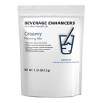 Creamy Flavoring Mix packaging for beverages, enhances flavors and textures in shakes and smoothies.